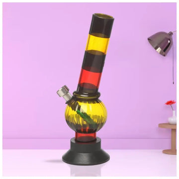moksha 8 inch rasta acrylic water bong