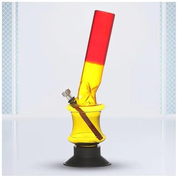 moksha 12 inch transparent rasta acrylic ice bong