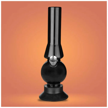 Moksha® 8 Inch Opaque Black Acrylic Mini Waterpipe Bong Moksha Bongs