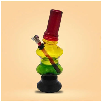 moksha 8 inch rasta acrylic bong