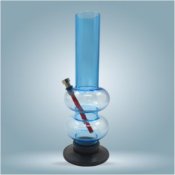 Moksha 12 Inch Acrylic Water Pipe Bong – Sky Blue, 30cm Moksha Bongs
