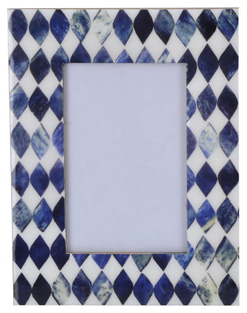 Flap9 Wooden Photo Frame (10x6.25x15 cm) in Blue & White – Model MTF1032 FLAP9