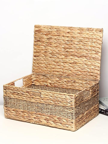 Flap9 Habere India Wicker Lid Storage Basket – Bathroom, Wardrobe & Home Organizer FLAP9