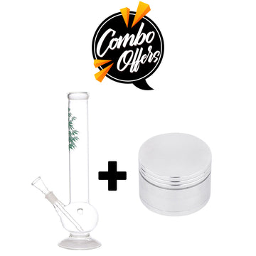 Moksha 12 inch Glass Tree Print Bong with Clear Body