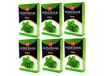 Moksha herbal mint hookah flavor pack of 6