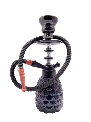 Moksha 11 inch glass hookah with metal ash catcher