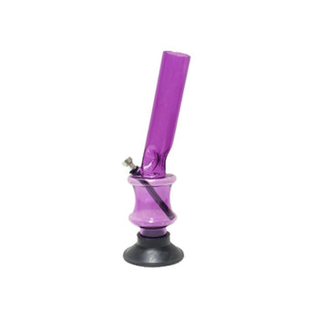 Moksha 12 inch acrylic ice waterpipe bong (30cm, transparent purple)