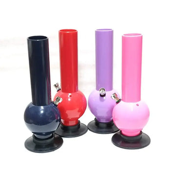 Moksha 12 Inch Large Single Bulb Acrylic Bong – Multicolor (30cm) Moksha Bongs