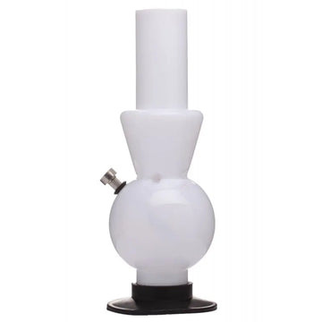 moksha 12 inch opaque white acrylic ice bong front view