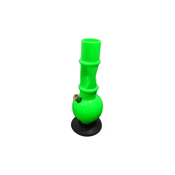 moksha 12 inch opaque green acrylic bong side view