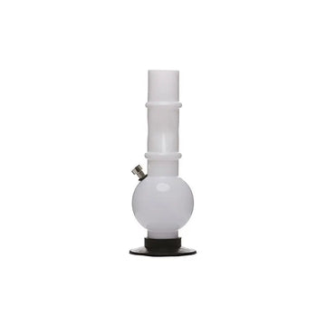 moksha 12 inch opaque white acrylic bong front view
