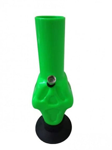 Moksha skull face acrylic bong