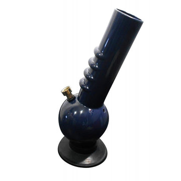 Moksha 12" Single Bulb Bend Gripper Acrylic Bong (Opaque Black) Moksha Bongs