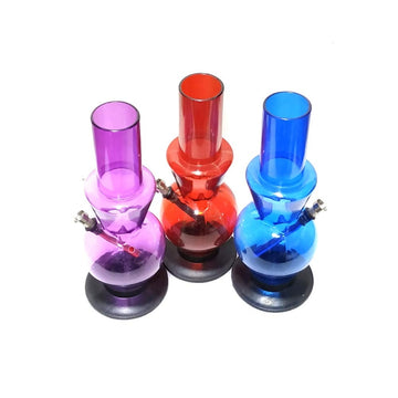 Moksha 12" single bulb acrylic ice bong.(30cm, assorted color)