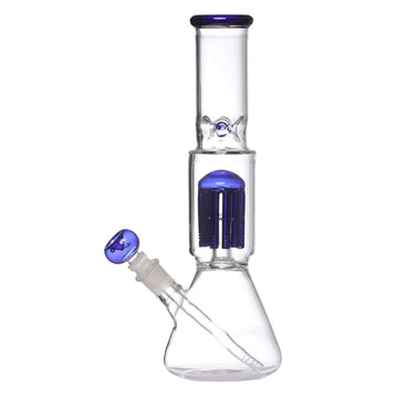 Moksha 14 inch 9 arm tree percolator glass ice bong pipe hookah (35cm, blue) Moksha Bongs