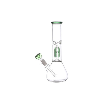 Moksha 14 inch green glass tree percolator bong