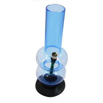 Moksha 16" Acrylic Smoking Water Pipe Bong (40cm, Transparent Sky Blue)