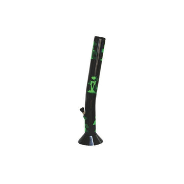 Moksha 16" Bend Mushroom Printed Acrylic Waterpipe Bong (40cm, Green)