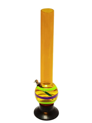 moksha 16 inch transparent yellow acrylic bong