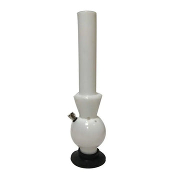 moksha 16 inch opaque white acrylic ice bong side view