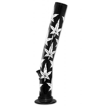 front view of 40cm black and white bong