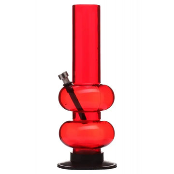 moksha 16 inch double bubble red acrylic bong