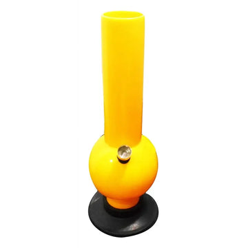 moksha 16 inch opaque yellow large bulb acrylic bong