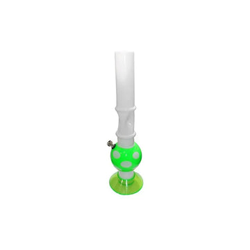 Moksha 16 inch milky white double acrylic ice bong front view