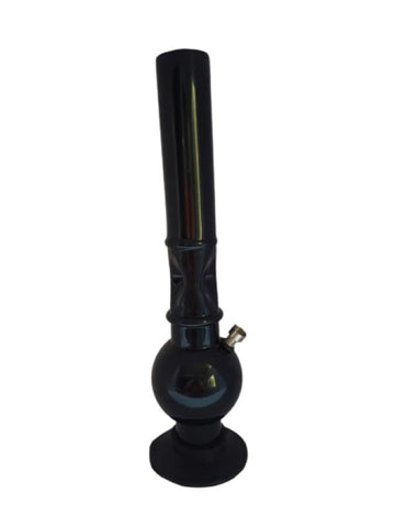 Moksha 16" Opaque Black Acrylic Ice Waterpipe Bong (5cm Tube)
