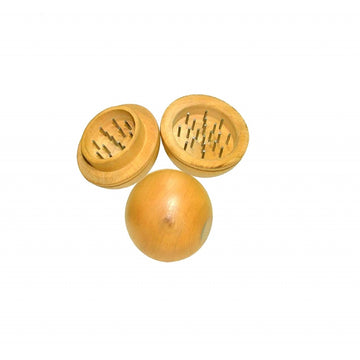 Moksha ball shape wooden herb grinder 2-inch