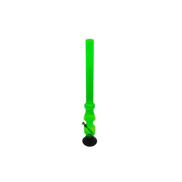 Moksha 24 Inch Triple Bulb Acrylic Waterpipe Bong – Transparent Green Moksha Bongs