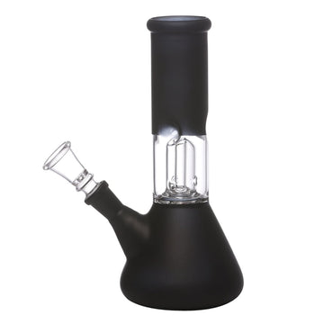 Moksha 8 inch black glass percolator bong