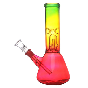 Moksha 8 inch Rasta glass percolator bong