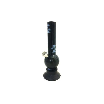 moksha 8 inch mushroom print acrylic bong