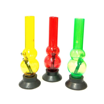 Moksha 8" Double Bulb Acrylic Bong (Assorted Colors)