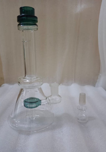 Moksha 8.5 inch green glass bong
