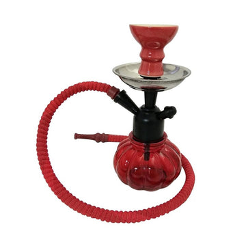 Moksha red 9-inch glass hookah