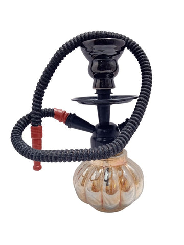 Moksha 9 inch pumpkin glass hookah black