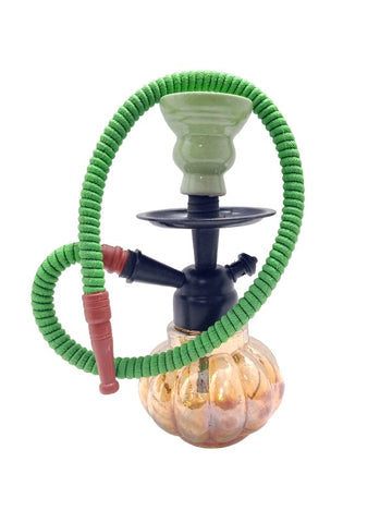 Moksha 9 inch green pumpkin glass hookah