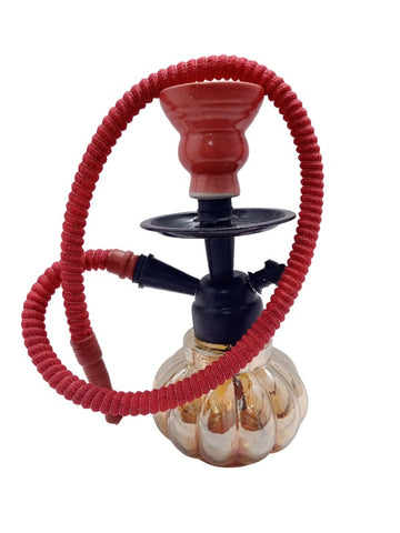 Moksha 9 inch red pumpkin glass hookah