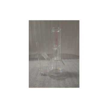 Moksha 8 inch clear glass ice bong