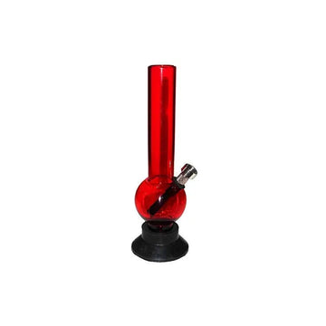 moksha 8 inch red acrylic mini bong