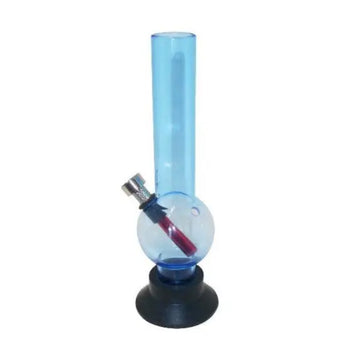 moksha 8 inch transparent sky blue mini bong