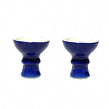 "Premium ceramic chillum for hookah – blue color"