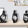 Modern Art Thinker Set of 3 - White  Premium Decor for Living Room & Office Moksha Bongs