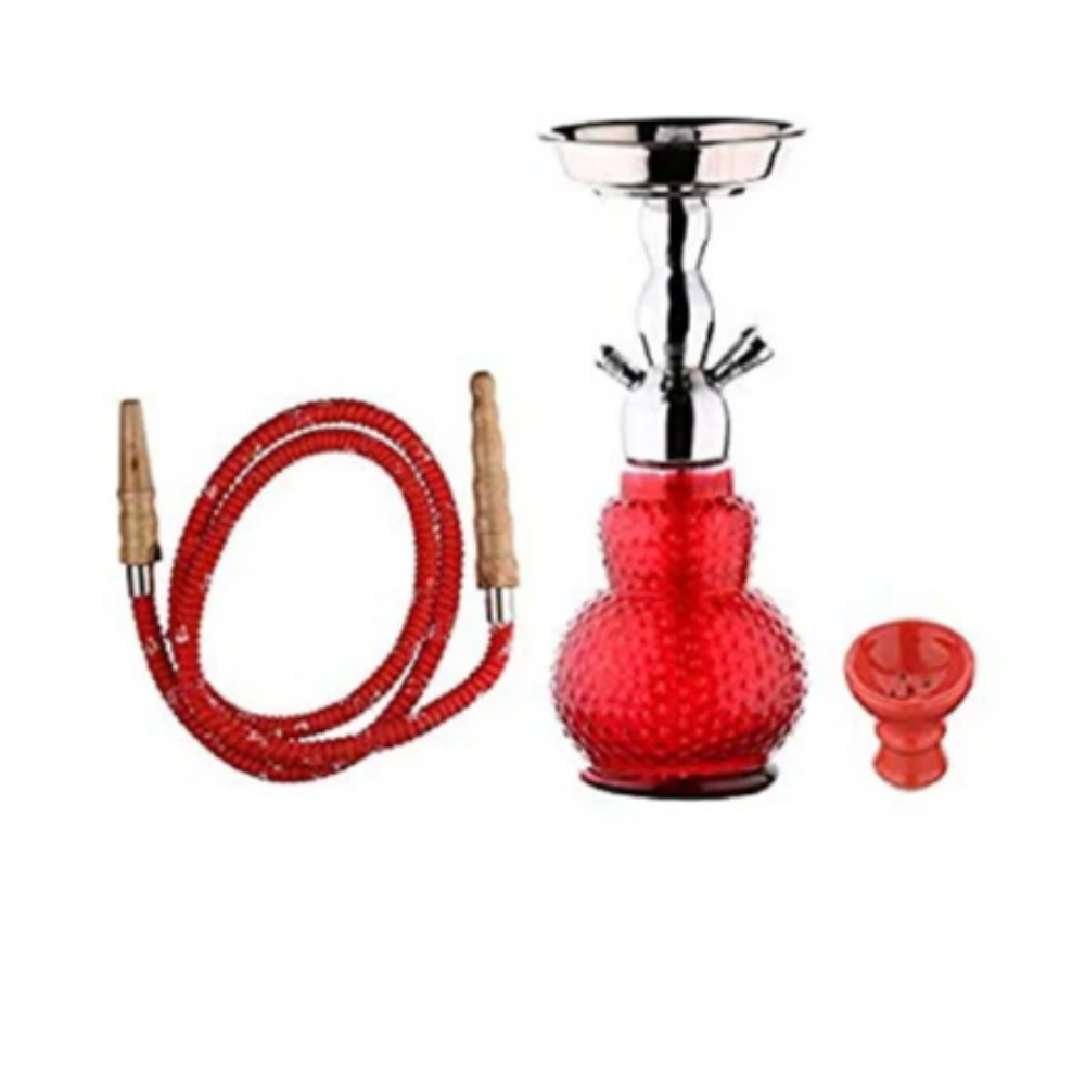 Glass hookah with ceramic bowl