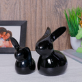 Cute Rabbit Statues for Home & Office Decor | Set of 2 (11cm & 14cm) Moksha Bongs