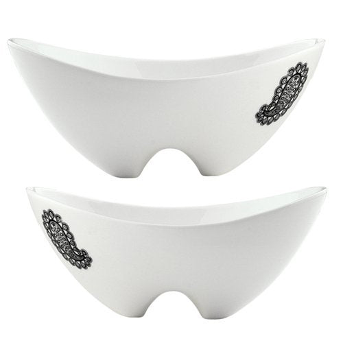 METIER Bone China Fruit & Dry Nuts Serving Bowl – Elegant Design FLAP9