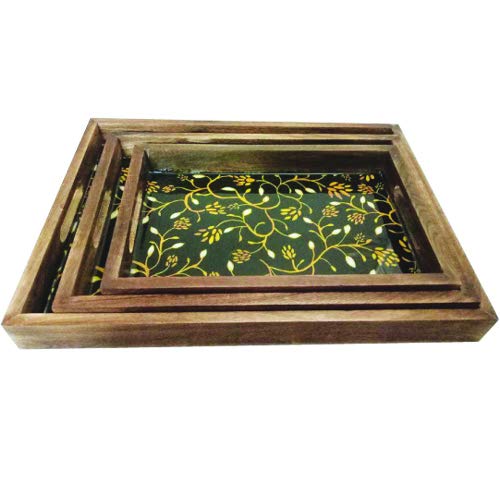 Metier Handicraft Wood & Epoxy Serving Tray FLAP9