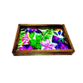 METIER Multicolor Wood & Epoxy Serving Tray with Handle – 12Inch FLAP9